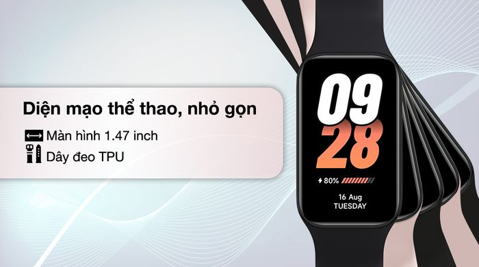 Vòng đeo tay thông minh Mi Band 8 Active - Kiểu dáng nhỏ gọn