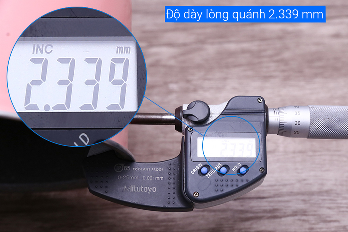 Quánh nhôm chống dính nắp kính 18cm Kims Cook EARM318H - Độ dày 2.339 mm