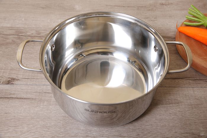 Bộ 2 nồi inox 5 đáy nắp kính Sunhouse SHG2502M-2