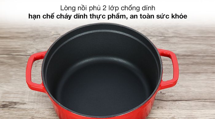 Lòng nồi - Nồi gang đúc 24cm Rapido RK24-RD