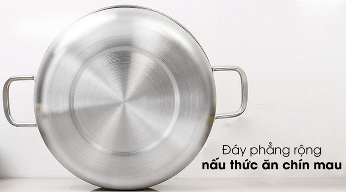 Bộ 3 nồi inox Fivestar HT Cook HT-06DN - Đáy inox 430 phẳng rộng