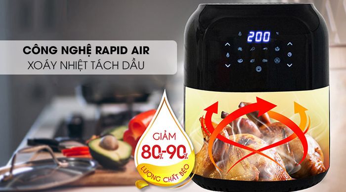 Công nghệ Rapid Air - Nồi chiên không dầu Magic Eco AC-102