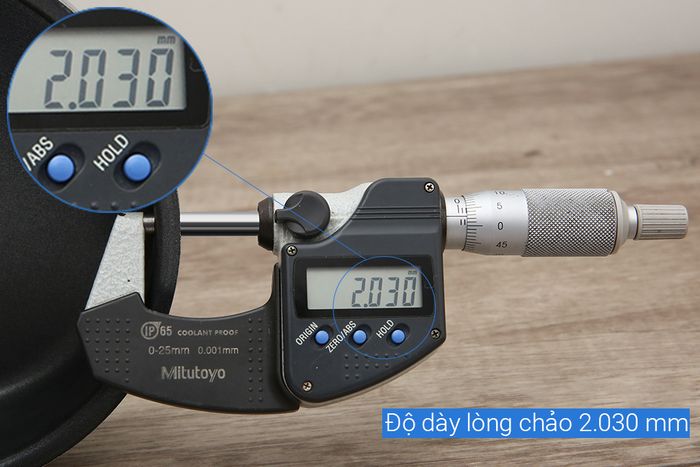 Độ dày - Bộ 2 cái chảo quánh inox 3 đáy 14cm Elmich Trimax Baby EL-3794