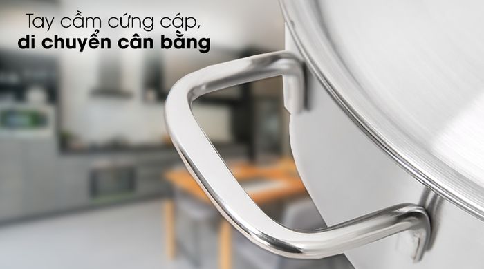 Bộ 3 nồi inox Fivestar HT Cook HT-06DN - Tay cầm nồi inox cứng cáp