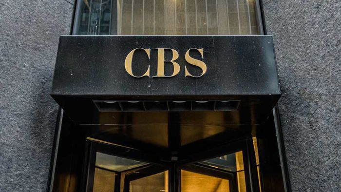 The entrance to CBS is shown
