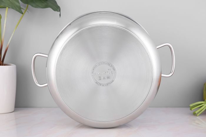 Đáy nồi inox 3 đáy nắp inox Fivestar FSN28-SW 28cm