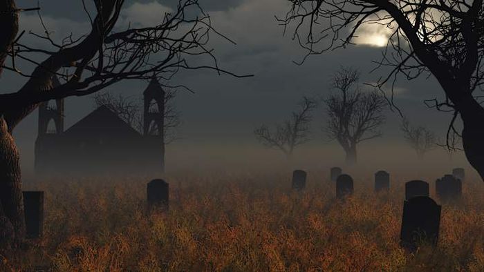 A cemetery becomes even eerier with the presence of a so-called 'witch' grave.