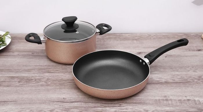 Đường kính - Bộ nồi chảo nhôm chống dính nắp kính Delites BE010-20-26