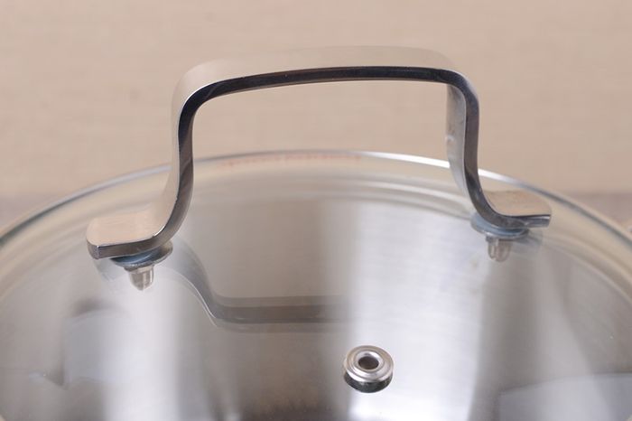 Nắp đậy bằng thủy tinh cao cấp, kháng vỡ - Quánh inox 3 đáy 16 cm HappyCook Q16 MLGP - KG