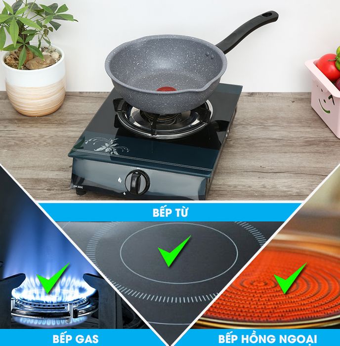Dùng tốt trên bếp từ - Tefal Cook Healthy G1348495