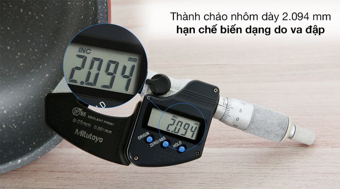 Thành chảo - Chảo nhôm chống dính đáy từ 28cm Sunhouse SBD28MP