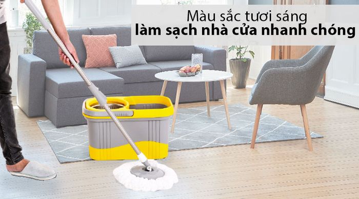 Thiết kể hiện đại màu vàng xám tươi mới, lau chùi sạch sẽ, thoáng mát, thoải mái.