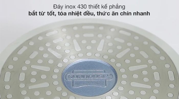 Đáy nồi - Nồi nhôm chống dính nắp kính 24cm Sunhouse SHG2024MMA