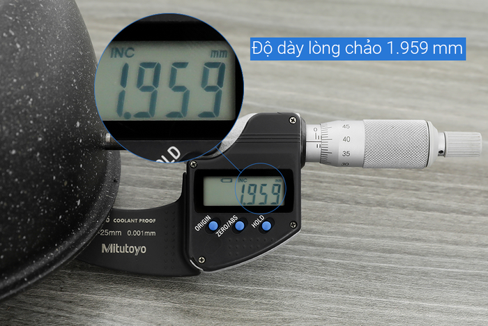 Chảo nhôm sâu chống dính đáy từ 26cm Sunhouse SHS26MRD - Độ dày chảo chống dính 1.959 mm