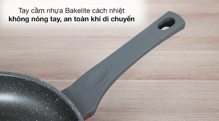 Tay cầm - Chảo nhôm chống dính đáy từ 28cm Sunhouse SBD28MP