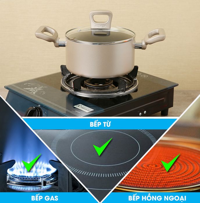 Nồi nhôm chống dính đáy từ Tefal Sensations H9104314 18cm-7
