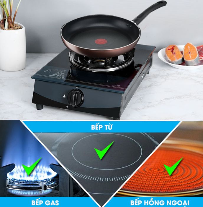 Sử dụng tốt trên các loại bếp - Chảo nhôm chống dính 24cm TEFAL Day By Day G1430405