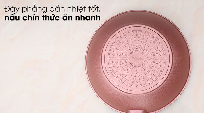 Chảo sâu nhôm chống dính vân đá đáy từ 28cm Happycook Aura AWP-28IH - Đáy chất liệu SS 430 chắc chắn