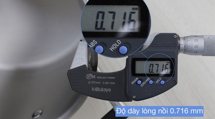 Nồi inox 3 đáy nắp kính 20 cm Delites 002NTA
