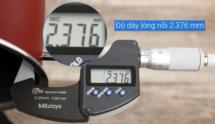 Độ dày - Nồi nhôm chống dính đáy từ 18cm Hommy NE001-18
