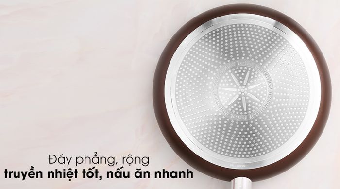 Chảo nhôm chống dính đáy từ 28cm TEFAL G1430605 - Đáy chảo chống dính phẳng, truyền nhiệt tốt