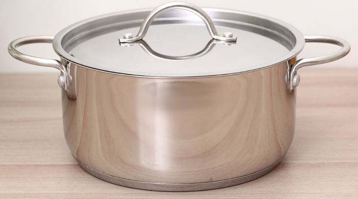 Đường kính 20 cm - Nồi inox 3 đáy nắp inox 20cm Delites NE013-20