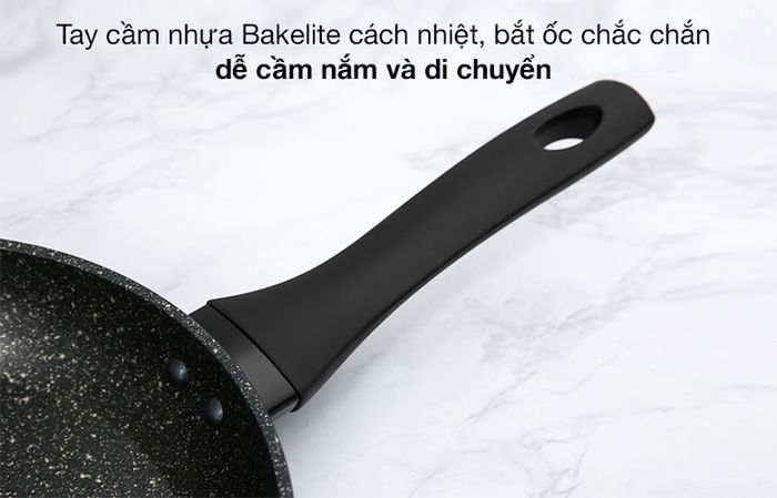 Tay cầm Chảo nhôm chống dính đáy từ 24cm Sunhouse SFP24B