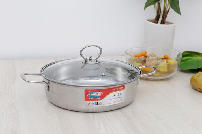 Nồi lẩu Inox 1 đáy Sunhouse SHL24 24cm