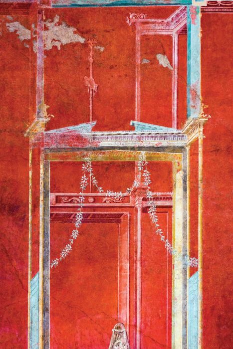 Fresco of the Portico, dating between 62 and 79 CE, from the Temple of Isis in Pompeii.