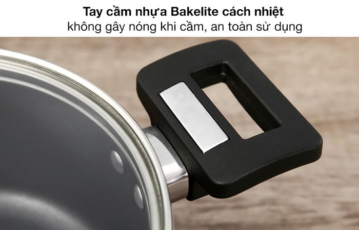 Tay cầm - Nồi nhôm chống dính đáy từ 18cm Hommy NE001-18