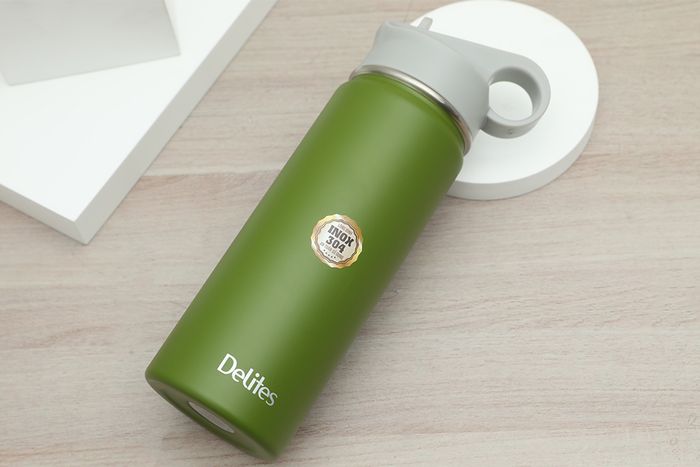 Bình giữ nhiệt inox 530 ml Delites Y1 xanh lá
