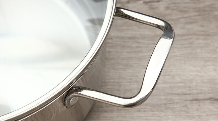 Tay cầm - Nồi inox 3 đáy nắp kiếng 24cm Smartcook SM2402MN