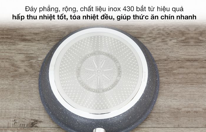 Đáy chảo - Chảo nhôm chống dính đáy từ 24 cm Tefal Cook Healthy G1340495