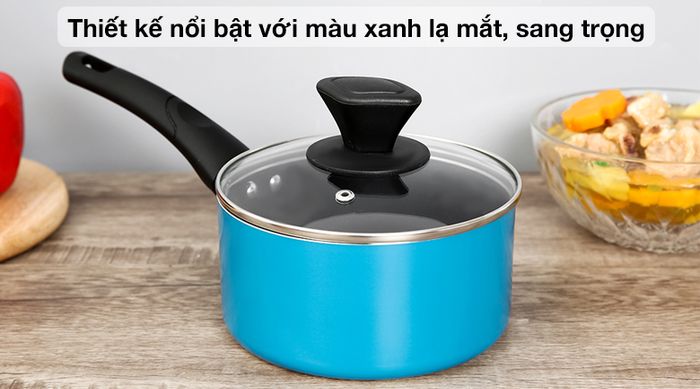 Thiết kế - Quánh nhôm chống dính đáy từ 16cm Hommy QE003-16 Xanh