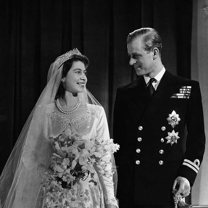 A photograph of Queen Elizabeth II and Prince Philip.