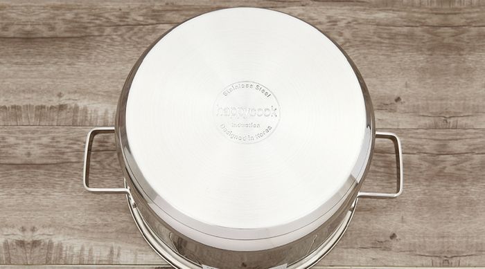 Nồi inox 3 đáy nắp kiếng 28cm Happycook NC-28G - Đáy nồi