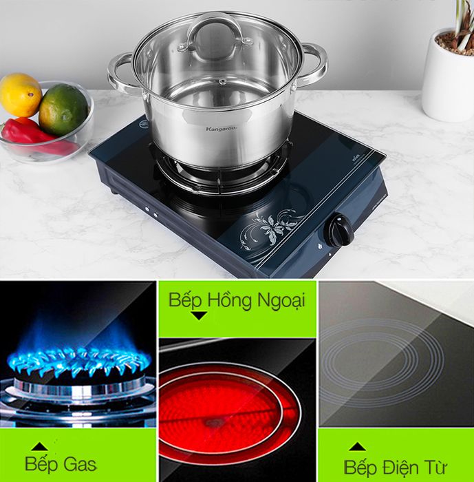 Bếp sử dụng được - Nồi inox 5 đáy Kangaroo KG876XL