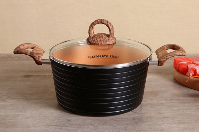 Nồi Ceramic đáy từ Sunhouse SHG2020MCA 20cm-1