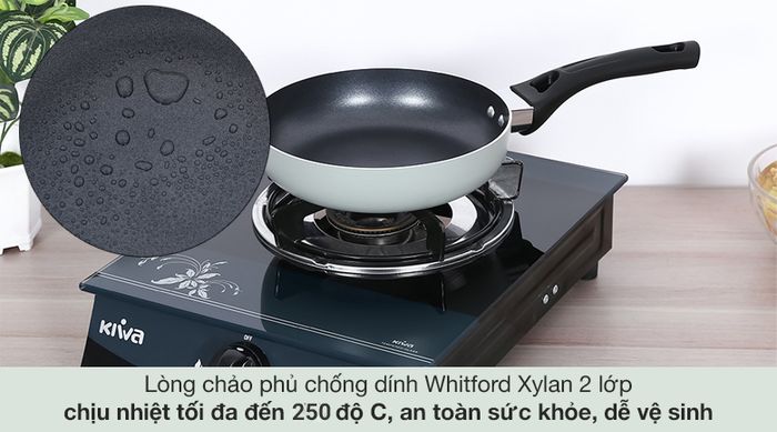 Chảo inox chống dính 2 đáy 20 cm Elmich Smartcook SM5705MN - Lòng chảo chóng dính