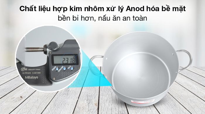 Nhôm anod - Nồi nhôm anod 30 cm Sunhouse SHG2730SA