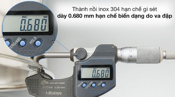Độ dày - Nồi inox 3 đáy nắp kiếng 30cm Happycook NC-30G