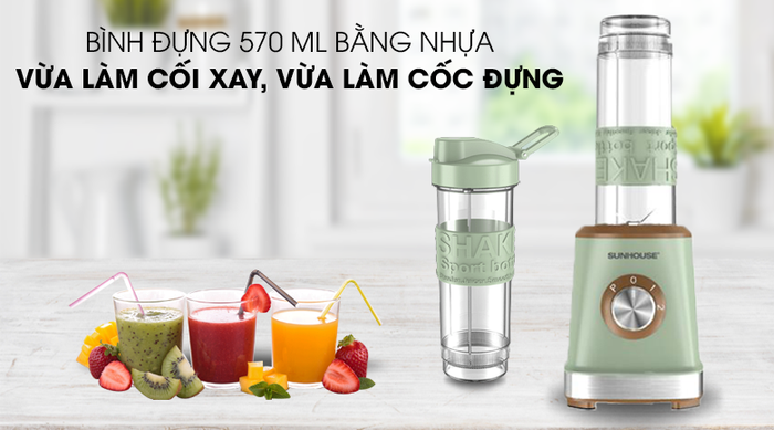 Cốc đựng có thể xay được - Máy xay đa năng Sunhouse SHD5315G
