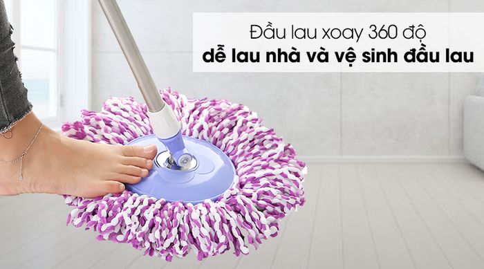 Bộ lau nhà Hommy MH-Xmop - Đầu xoay 360 độ giúp lau mọi ngóc ngách trong nhà