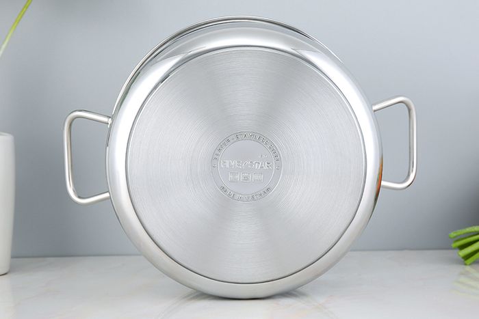 Đáy nồi inox 3 đáy nắp inox Fivestar FSN24-SW 24cm