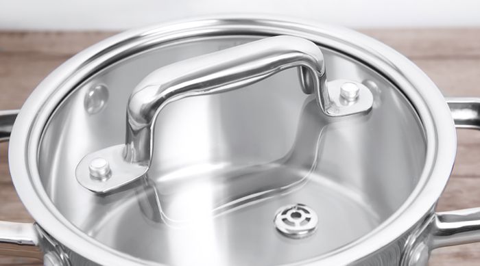 Nắp kính trong suốt - Nồi inox 3 đáy nắp kính 16cm Elmich Trimax Eco EL-3991