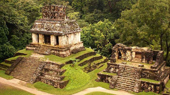The remnants of Palenque, a Maya city located in Mexico.