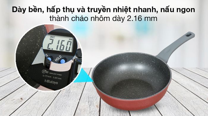 Dày bền - Chảo nhôm sâu chống dính đáy từ 28cm Sunhouse SBDS28MP