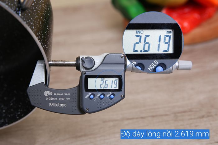 Dày 2.6 mm, nồi có khả năng giữ nhiệt tốt - Nồi nhôm chống dính đáy từ 20 cm ĐMX NDE