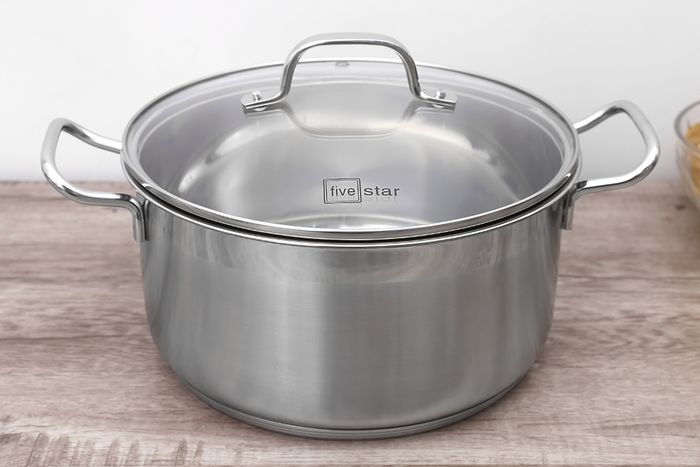 Đường kính - Nồi inox 3 đáy nắp kính 24 cm Fivestar N24-5DG 304
