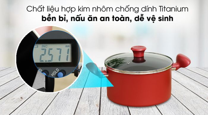 Dày bền, nấu ăn ngon - Nồi nhôm chống dính đáy từ 22cm TEFAL So Chef G1354595